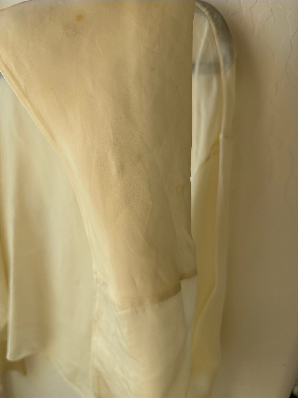 The Row Sheer Cream Mock Neck Long-Sleeve Blouse size Large - Picture 8 of 14